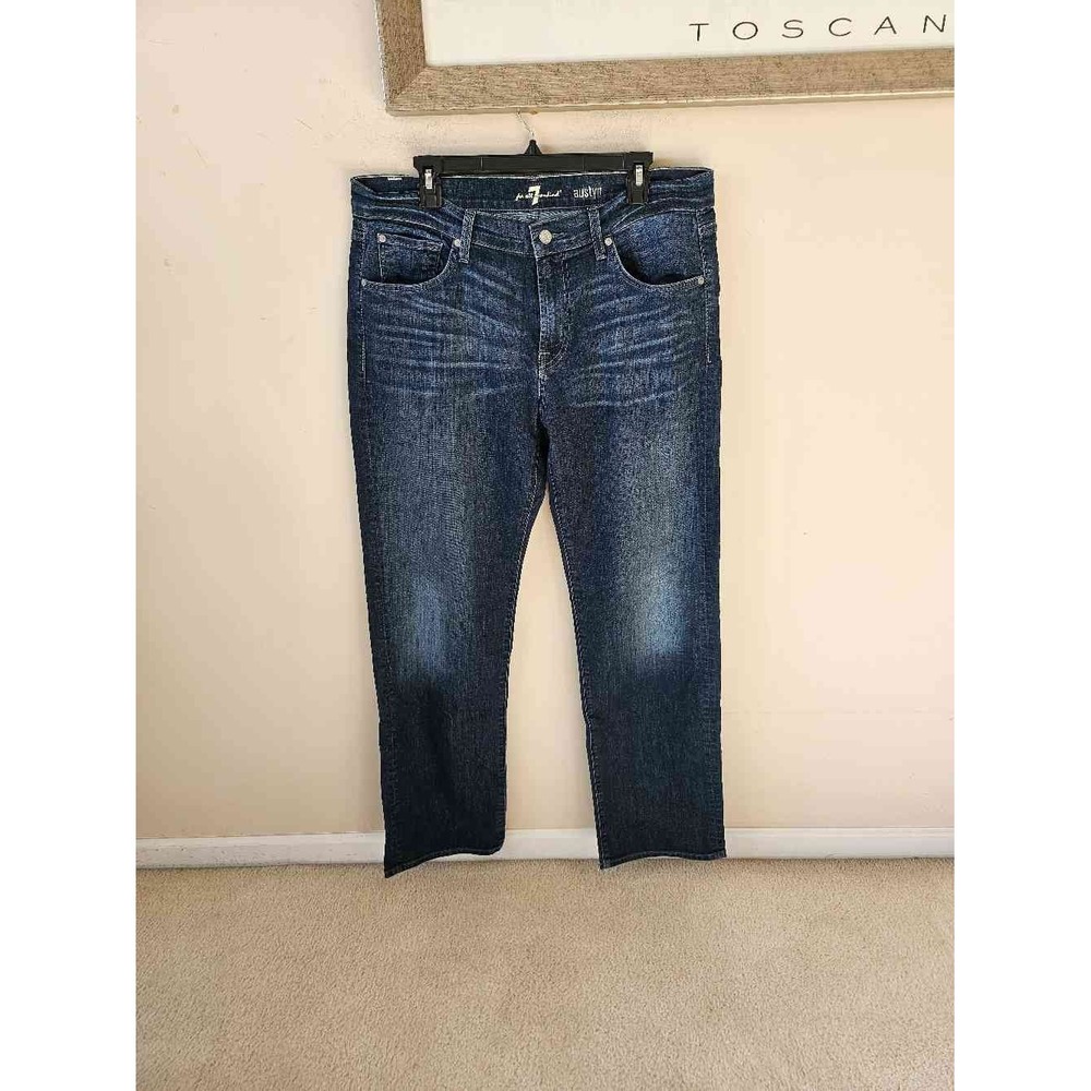 7 For All‎ Mankind Austyn Men's Jeans Relaxed Fit Dark Wash Sz. 36
